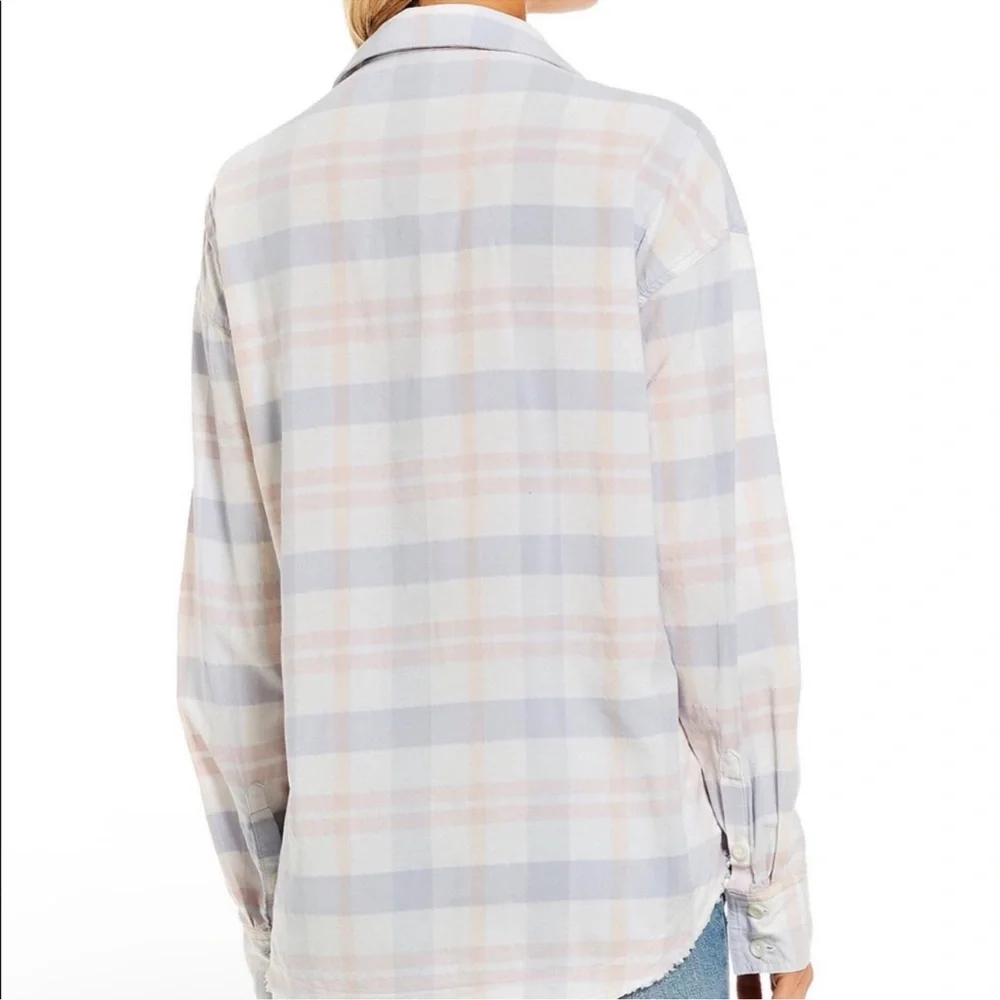 Free People Loveland‎ Plaid Button Down Shirt Size large
